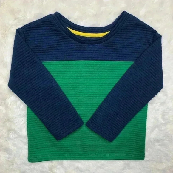 Wonder Nation Shirt Long Sleeved Ridged  Blue & Green Size 3T - Picture 1 of 16